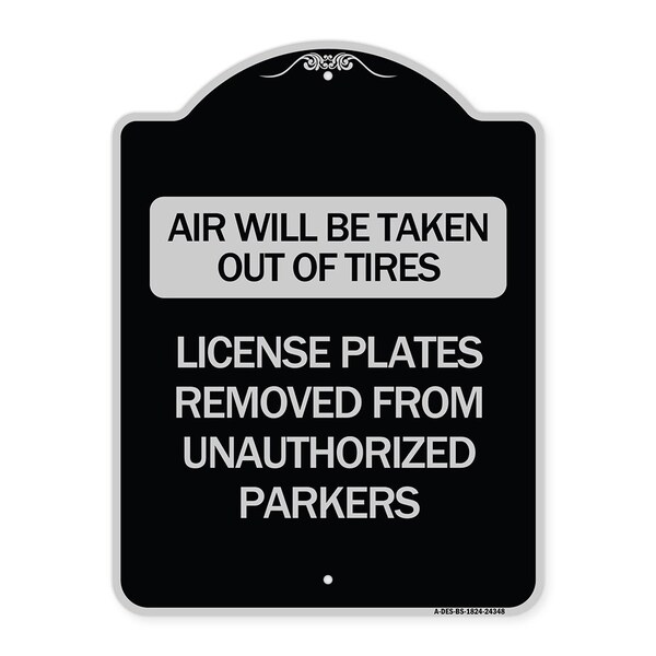 Air Will Be Taken Out of Tires License Plates Removed from Unauthorized Parkers, A-DES-BS-1824-24348